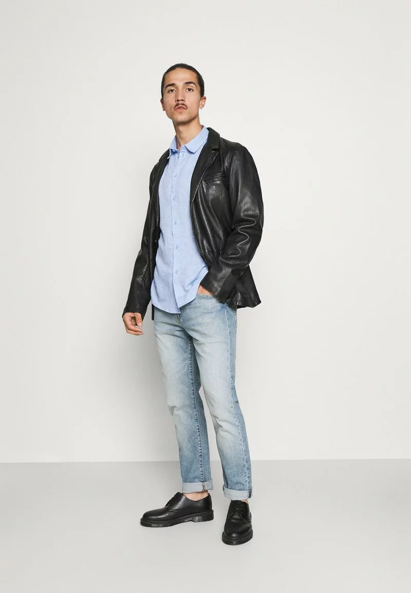 Pier One Uomo Camicia - Mottled Blue 4 Pier One Uomo Camicia - Mottled Blue - immagine 2