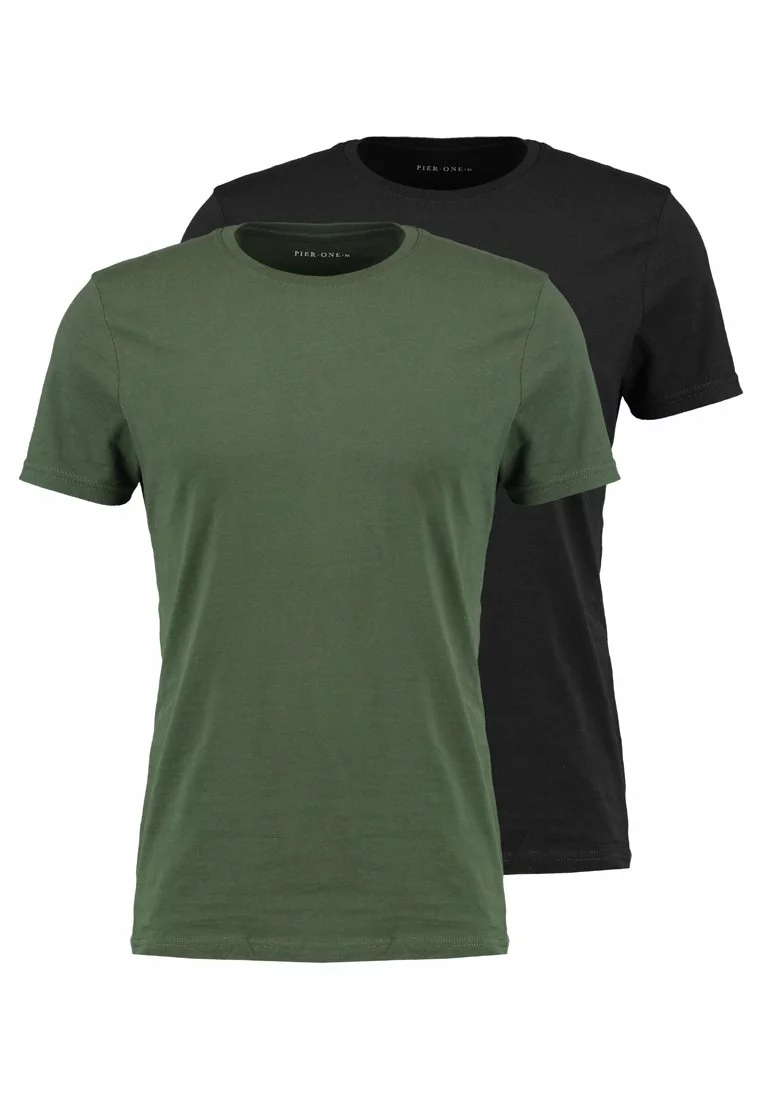Pier One Uomo 2 PACK - T-shirt Basic - Black 8 Pier One Uomo 2 PACK - T-shirt Basic - Black - immagine 6