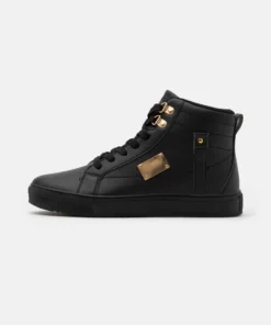 Pier One Unisex Sneakers Alte - Black/gold-coloured