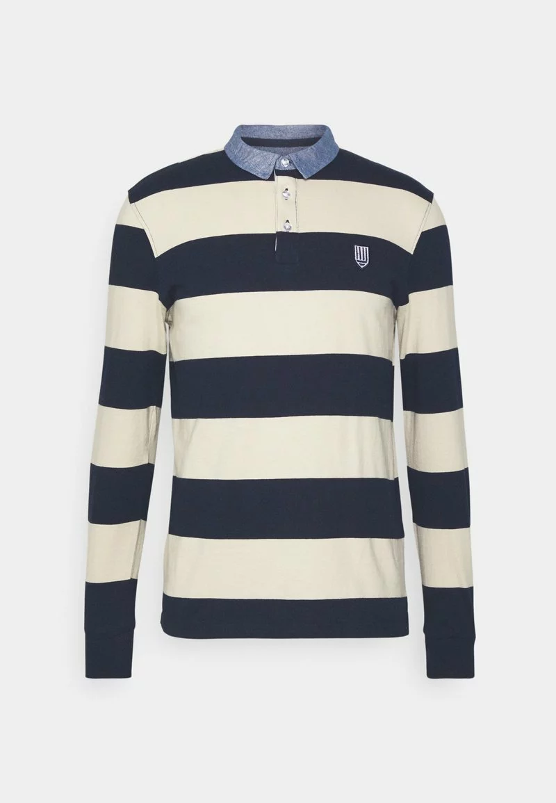 Pier One Uomo Polo - Dark Blue/mottled Beige 7 Pier One Uomo Polo - Dark Blue/mottled Beige - immagine 5
