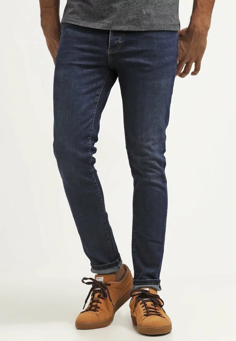 Pier One Uomo DISTRESSED DENIM SLIM FIT - Jeans Slim Fit - Dark Blue Denim 3 Pier One Uomo DISTRESSED DENIM SLIM FIT - Jeans Slim Fit - Dark Blue Denim
