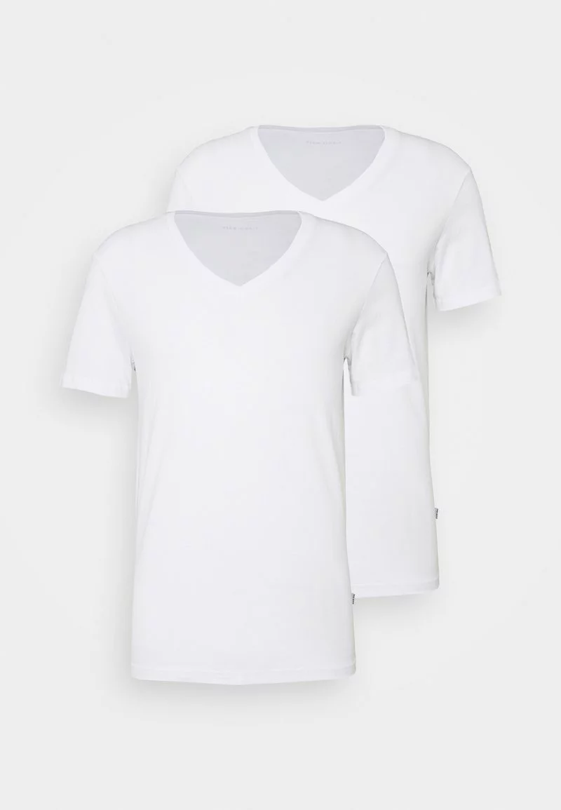 Pier One Uomo 2 PACK - T-shirt Basic - White 8 Pier One Uomo 2 PACK - T-shirt Basic - White - immagine 6