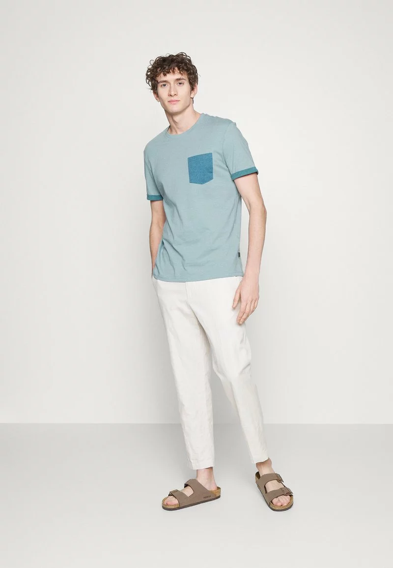 Pier One Uomo T-shirt Basic - Blue Grey 4 Pier One Uomo T-shirt Basic - Blue Grey - immagine 2