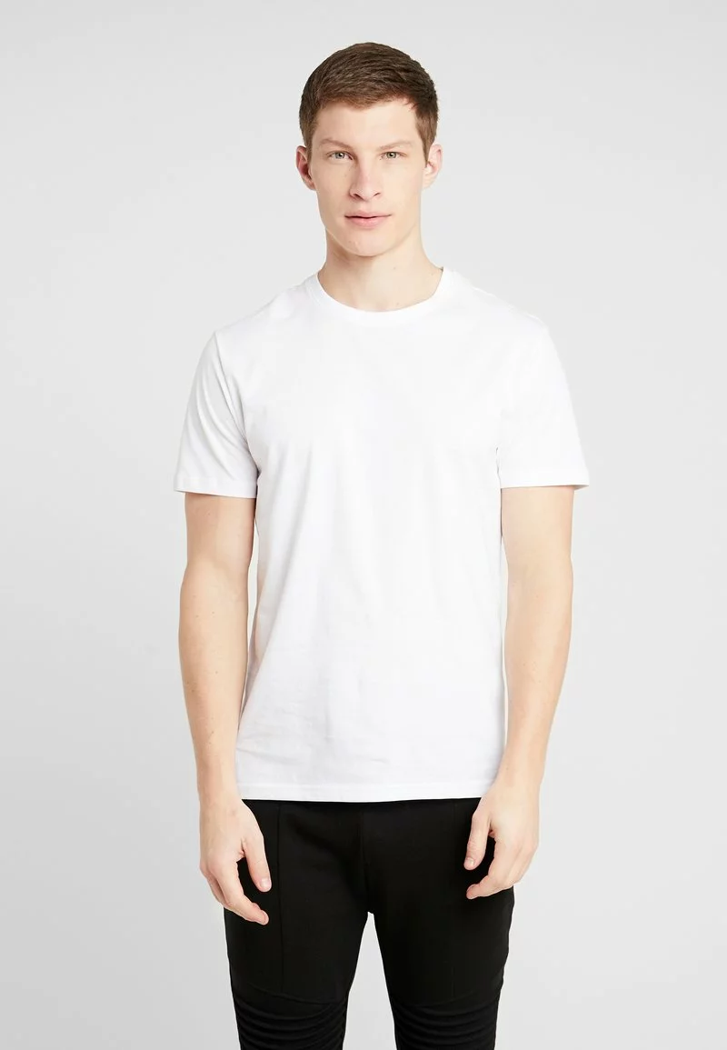 Pier One Uomo 5 PACK - T-shirt Basic - White 5 Pier One Uomo 5 PACK - T-shirt Basic - White - immagine 3
