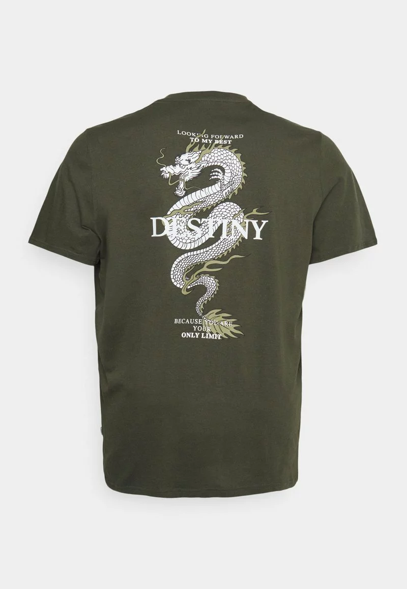 Pier One Uomo T-shirt Con Stampa - Dark Green 3 Pier One Uomo T-shirt Con Stampa - Dark Green