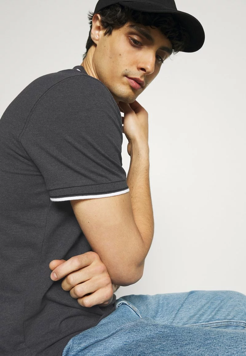 Pier One Uomo Polo - Mottled Dark Grey 7 Pier One Uomo Polo - Mottled Dark Grey - immagine 5