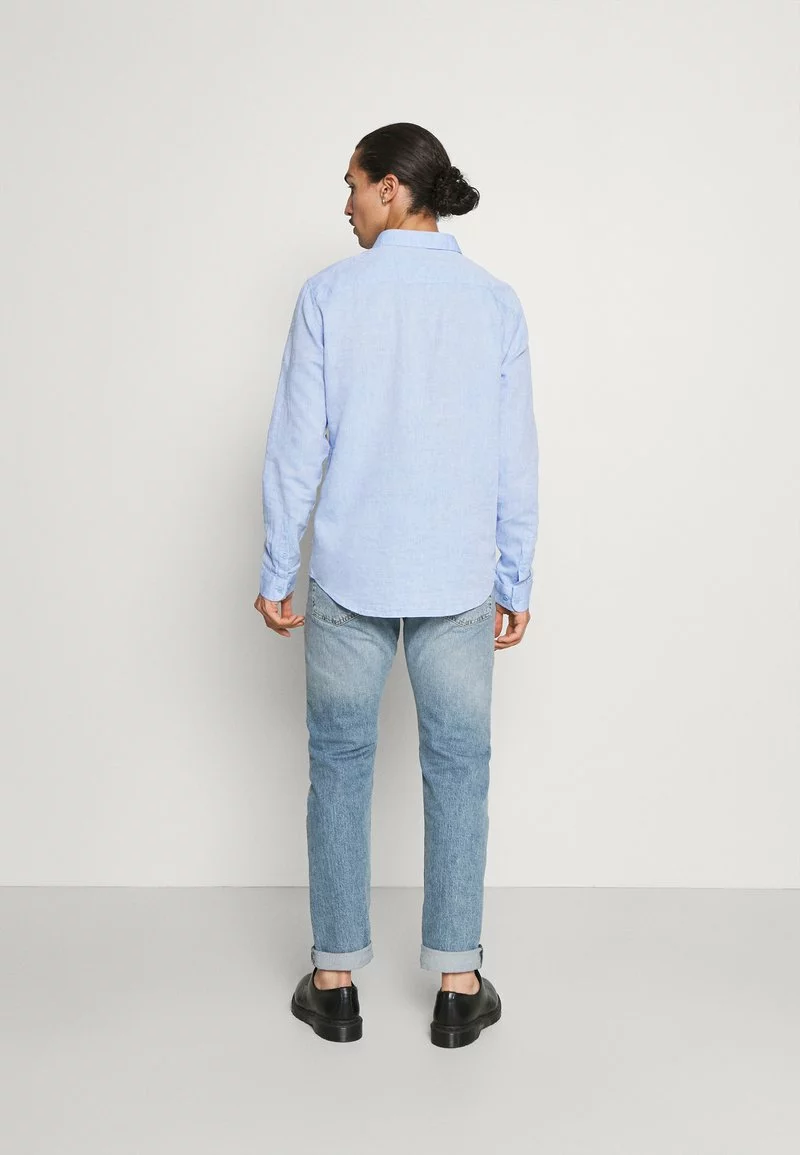 Pier One Uomo Camicia - Mottled Blue 5 Pier One Uomo Camicia - Mottled Blue - immagine 3