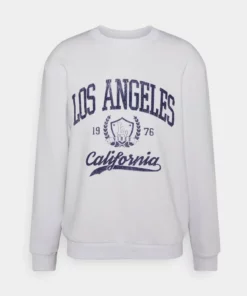 Pier One Uomo COLLEGE CREW NECK - Felpa - White