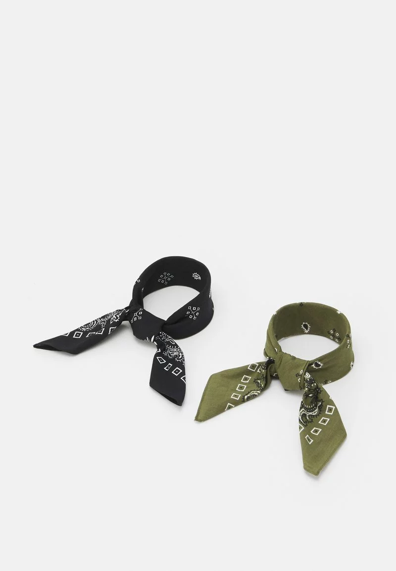 Pier One BANDANA 2 PACK UNISEX - Foulard - Black/olive 3 Pier One BANDANA 2 PACK UNISEX - Foulard - Black/olive