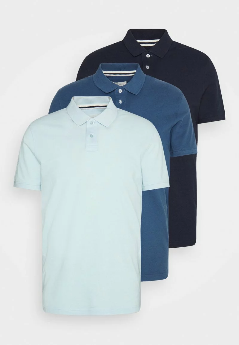 Pier One Uomo 3 PACK - Polo - Light Blue/blue/dark Blue 8 Pier One Uomo 3 PACK - Polo - Light Blue/blue/dark Blue - immagine 6
