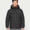 Pier One Uomo BASIC PUFFER JACKET WITH CONTRAST HOOD - Giacca Invernale - Black/olive