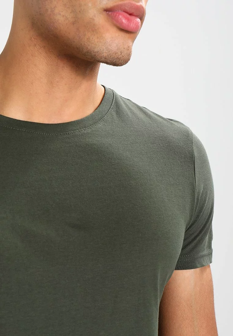 Pier One Uomo T-shirt Basic - Khaki 8 Pier One Uomo T-shirt Basic - Khaki - immagine 6