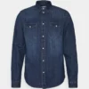 Pier One Uomo DENIM SHIRT - Camicia - Blue Denim