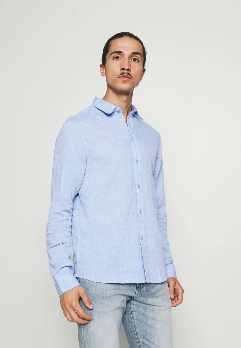 Pier One Uomo Camicia - Mottled Blue 3 Pier One Uomo Camicia - Mottled Blue