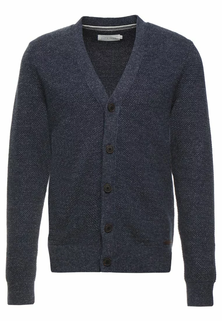 Pier One Uomo Cardigan - Mottled Blue 7 Pier One Uomo Cardigan - Mottled Blue - immagine 5