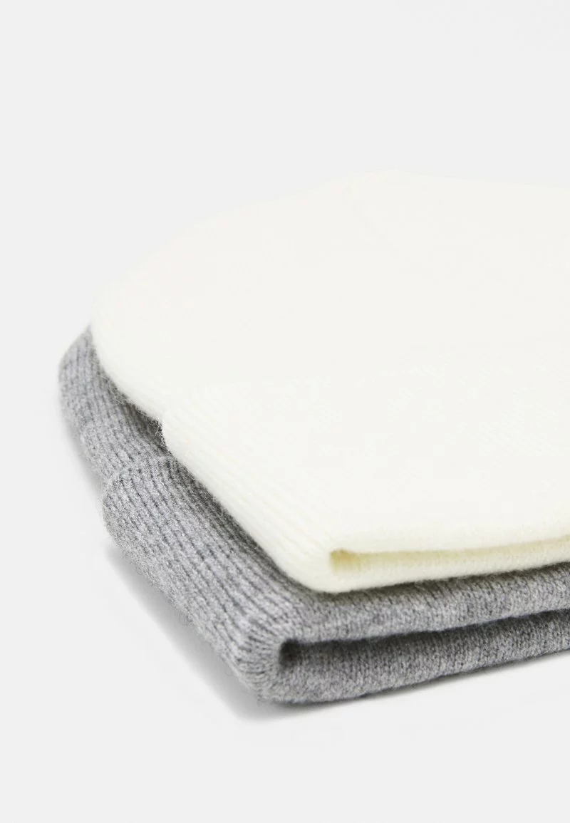 Pier One 2 PACK UNISEX - Berretto - Grey/white 5 Pier One 2 PACK UNISEX - Berretto - Grey/white - immagine 3