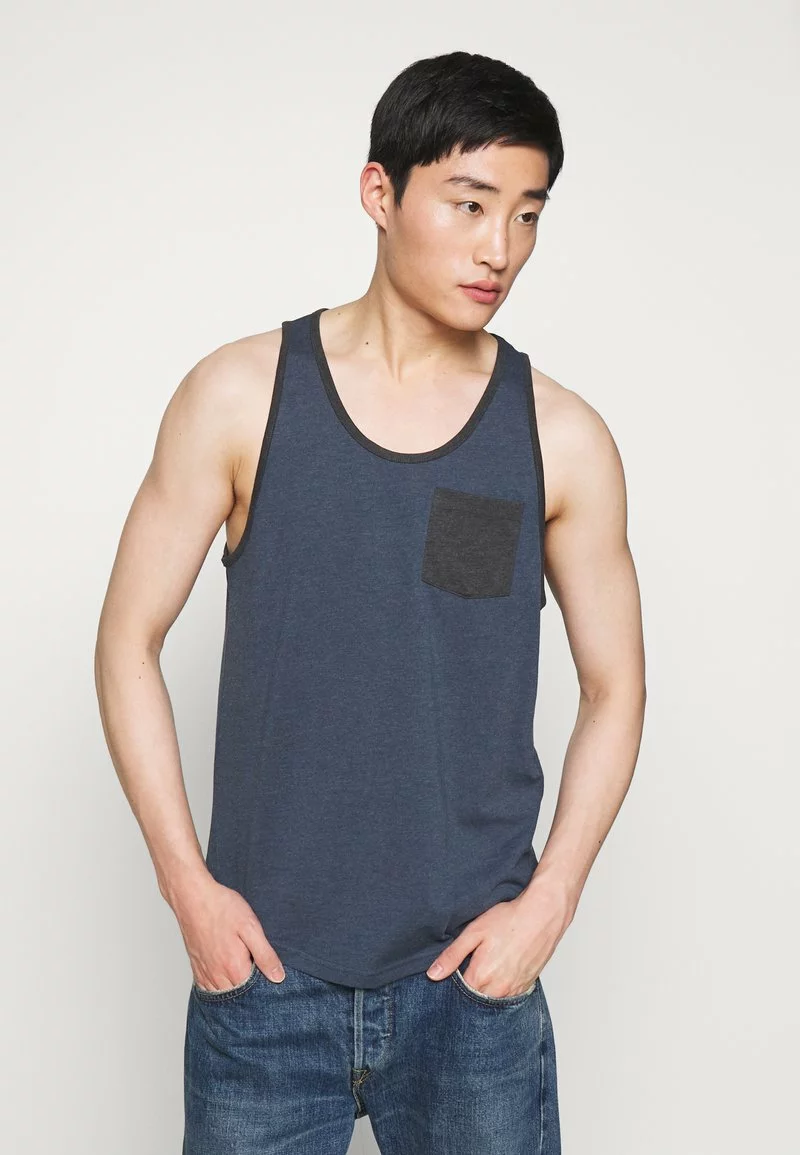 Pier One Uomo Top - Mottled Blue 3 Pier One Uomo Top - Mottled Blue