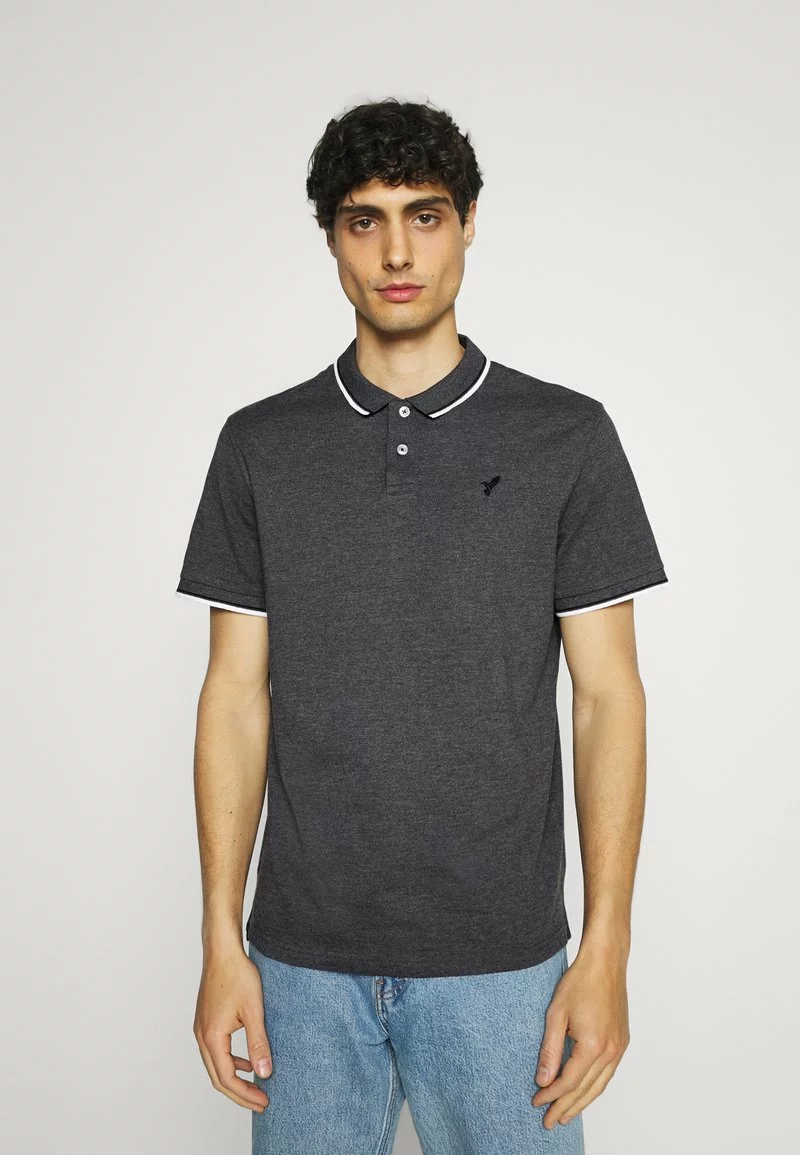 Pier One Uomo Polo - Mottled Dark Grey 3 Pier One Uomo Polo - Mottled Dark Grey