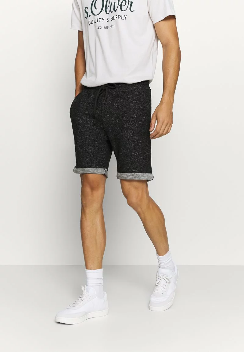 Pier One Uomo Shorts - Mottled Black 3 Pier One Uomo Shorts - Mottled Black