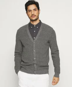 Pier One Uomo Cardigan - Mottled Grey