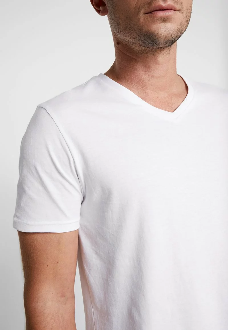 Pier One Uomo 3 PACK - T-shirt Basic - White 8 Pier One Uomo 3 PACK - T-shirt Basic - White - immagine 6