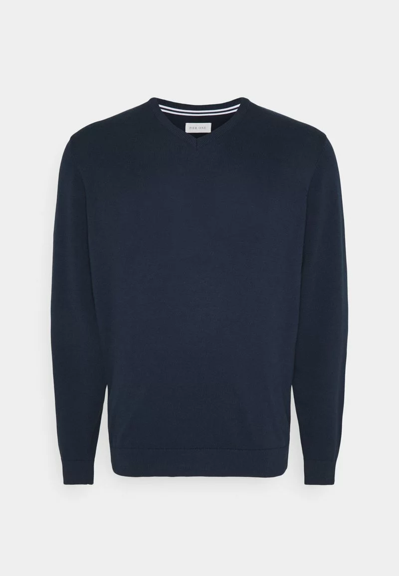 Pier One Uomo 2 PACK - Maglione - Dark Blue/mottled Dark Grey 6 Pier One Uomo 2 PACK - Maglione - Dark Blue/mottled Dark Grey - immagine 4