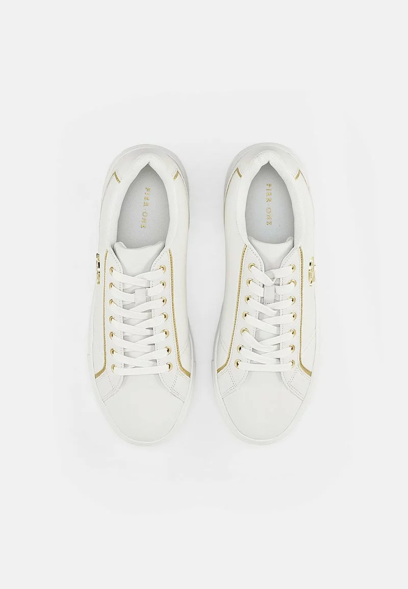 Pier One Unisex Sneakers Basse - White/gold 6 Pier One Unisex Sneakers Basse - White/gold - immagine 4