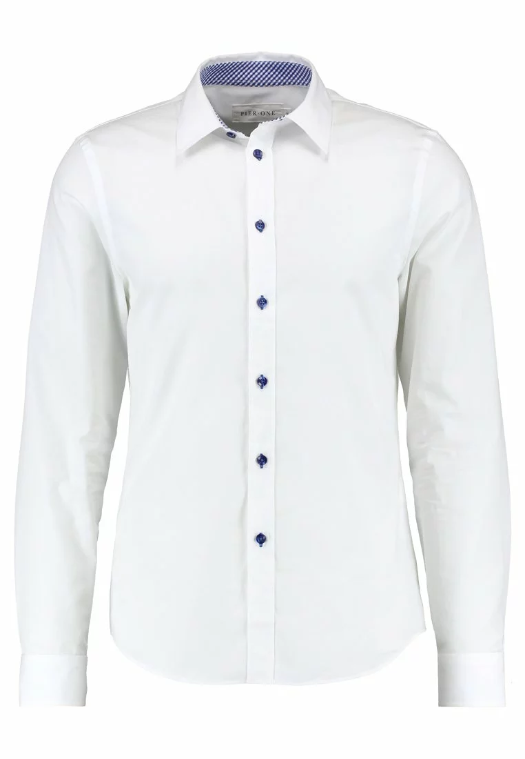 Pier One Uomo Camicia - White/blue 8 Pier One Uomo Camicia - White/blue - immagine 6
