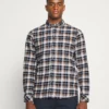 Pier One Uomo Camicia - Dark Blue/brown