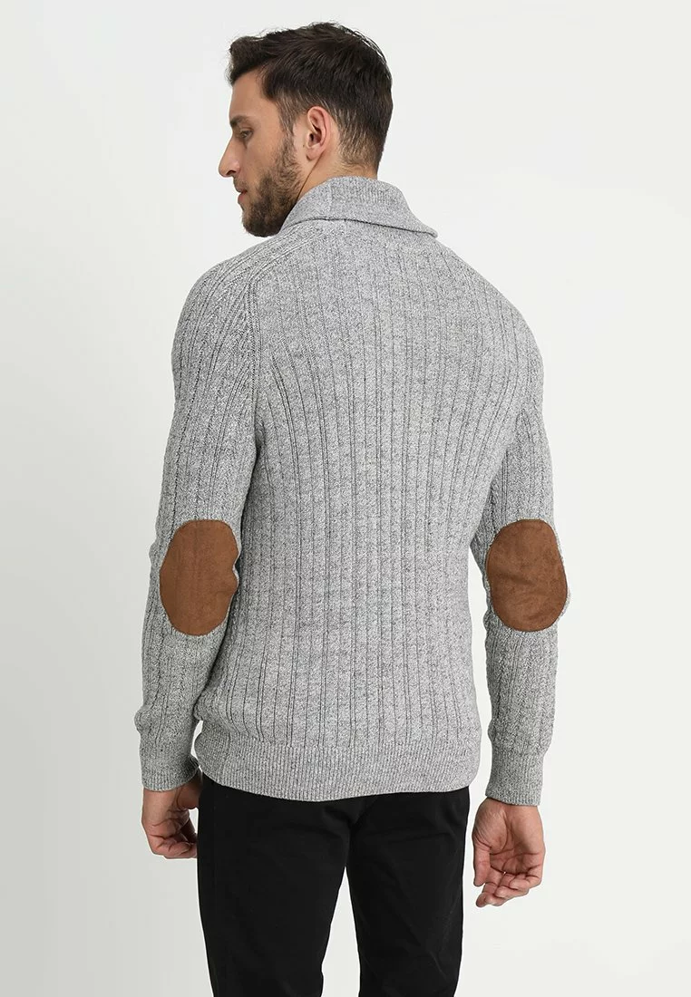 Pier One Uomo Cardigan - Mottled Dark Grey 5 Pier One Uomo Cardigan - Mottled Dark Grey - immagine 3