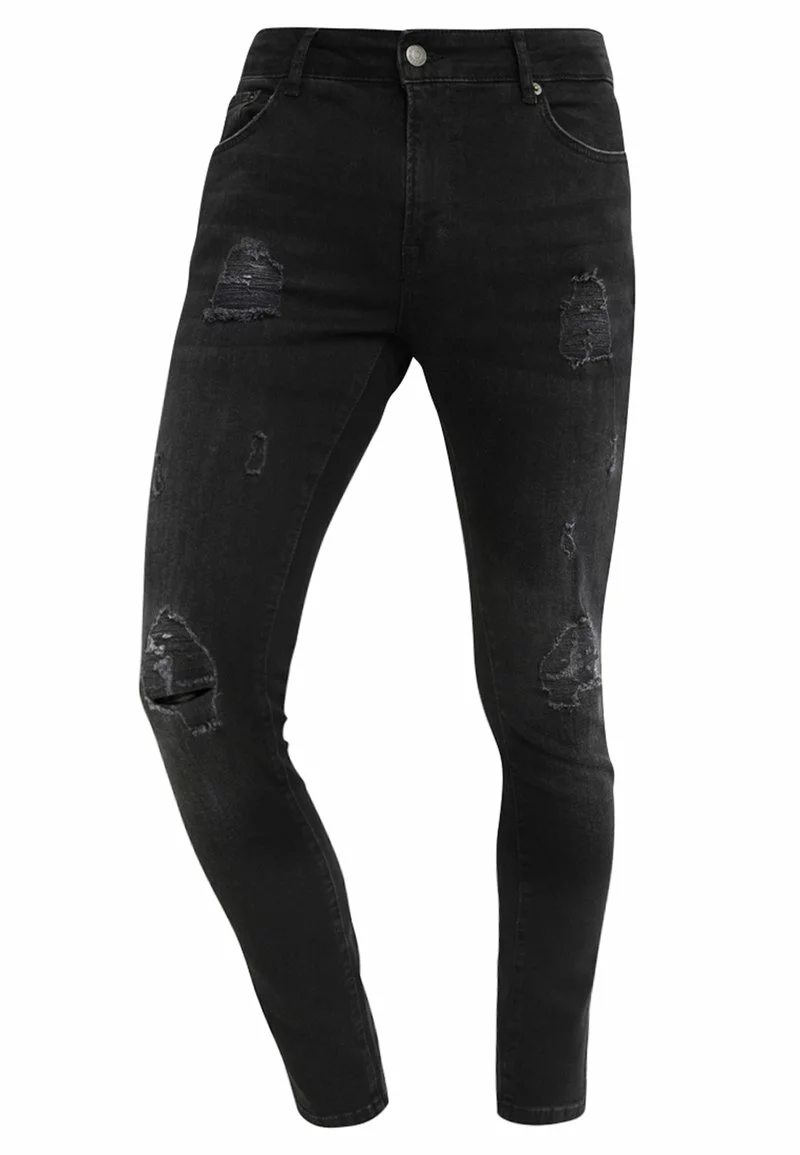Pier One Uomo Jeans Skinny Fit - Black Denim 7 Pier One Uomo Jeans Skinny Fit - Black Denim - immagine 5
