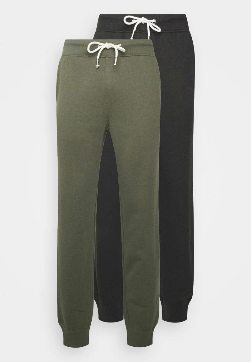 Pier One Uomo 2er PACK - Pantaloni Sportivi - Olive/black 3 Pier One Uomo 2er PACK - Pantaloni Sportivi - Olive/black