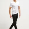 Pier One Uomo 2 PACK - T-shirt Basic - White/black