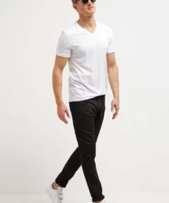Pier One Uomo 2 PACK - T-shirt Basic - White/black