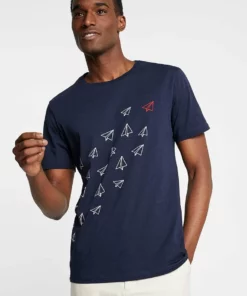 Pier One Uomo T-shirt Con Stampa - Dark Blue