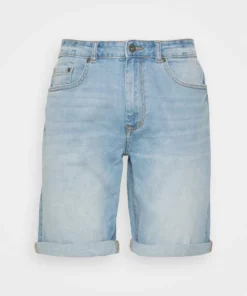 Pier One Uomo Shorts Di Jeans - Blue Denim