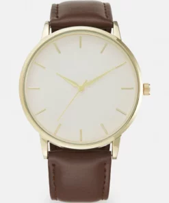 Pier One Unisex Orologio - Brown/goldcoloured