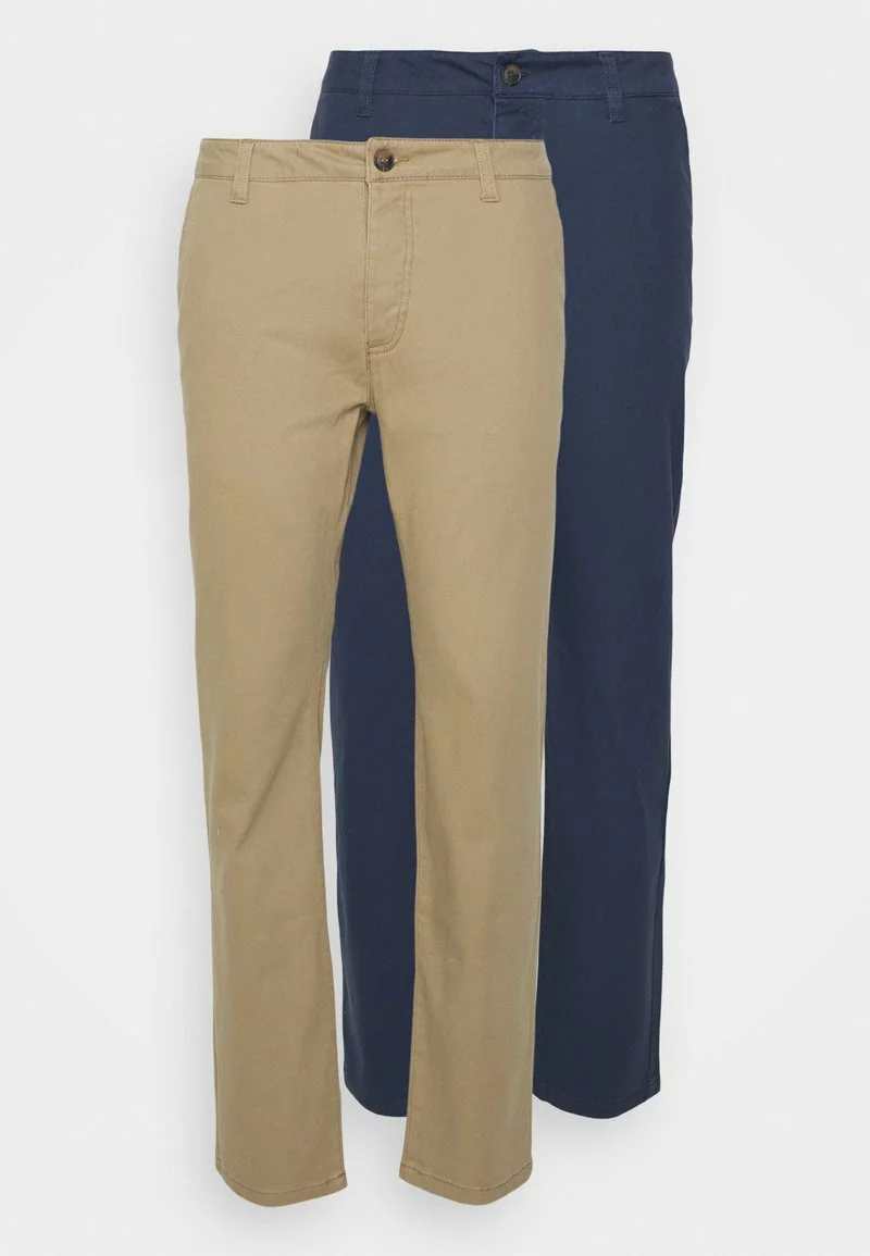 Pier One Uomo 2 PACK - Chino - Dark Blue/tan 3 Pier One Uomo 2 PACK - Chino - Dark Blue/tan