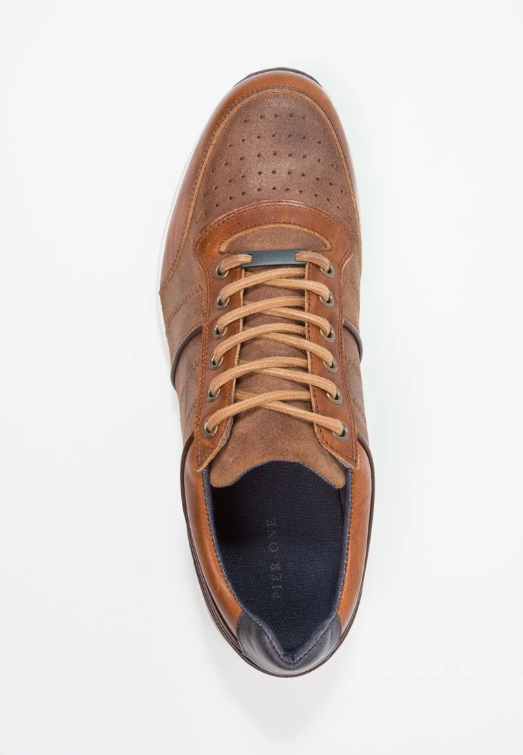 Pier One Uomo LEATHER - Sneakers Basse - Cognac 4 Pier One Uomo LEATHER - Sneakers Basse - Cognac - immagine 2