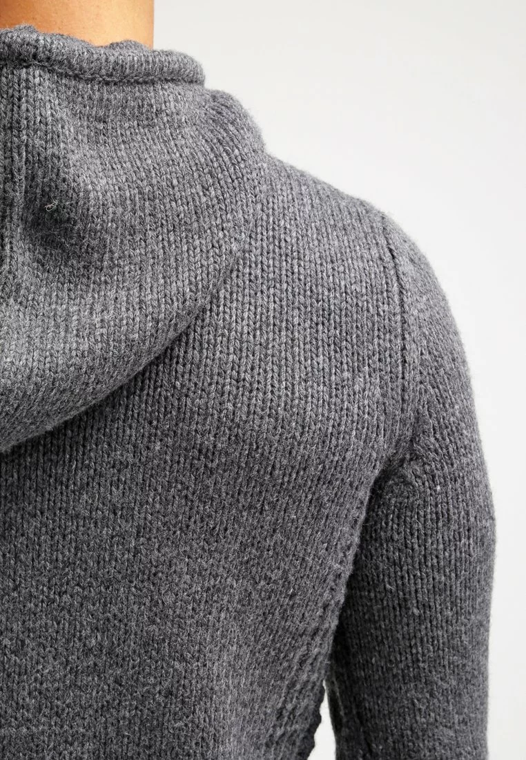 Pier One Uomo Felpa Con Cappuccio - Dark Grey Melange 8 Pier One Uomo Felpa Con Cappuccio - Dark Grey Melange - immagine 6