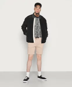 Pier One Uomo 2 PACK - Shorts - Tan/black