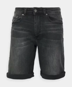 Pier One Uomo Shorts Di Jeans - Grey Denim