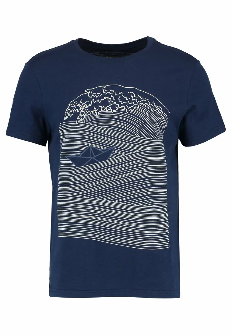Pier One Uomo T-shirt Con Stampa - Dark Blue/white 7 Pier One Uomo T-shirt Con Stampa - Dark Blue/white - immagine 5