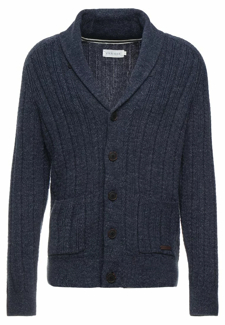 Pier One Uomo Cardigan - Mottled Blue 7 Pier One Uomo Cardigan - Mottled Blue - immagine 5