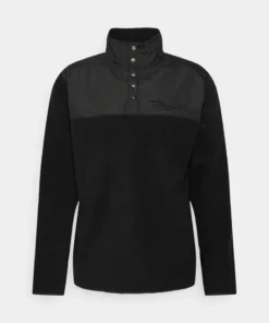 Pier One Uomo FABRIC BLOCK TROYER - Felpa In Pile - Black