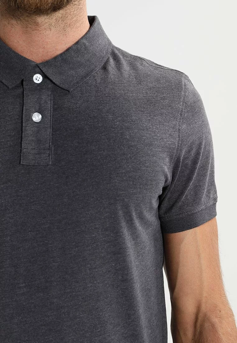 Pier One Uomo Polo - Dark Grey Melange 7 Pier One Uomo Polo - Dark Grey Melange - immagine 5