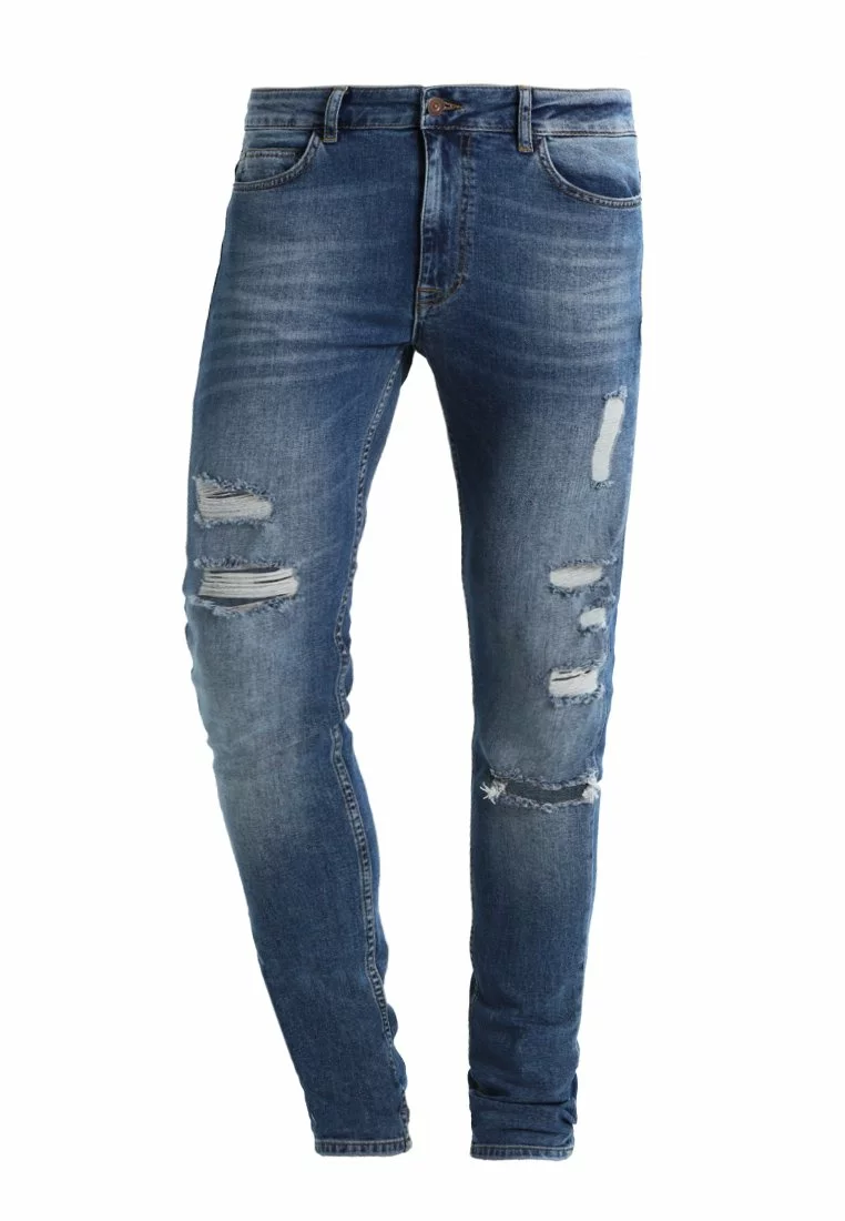 Pier One Uomo Jeans Skinny Fit - Dark Blue Denim 8 Pier One Uomo Jeans Skinny Fit - Dark Blue Denim - immagine 6