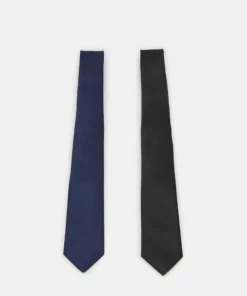 Pier One Uomo 2 PACK - Cravatta - Black/blue