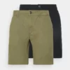Pier One Uomo 2 PACK - Shorts - Black/olive -Offerta Economica Pier One 537cb0fdce6c4e76be55c05dfa95f014