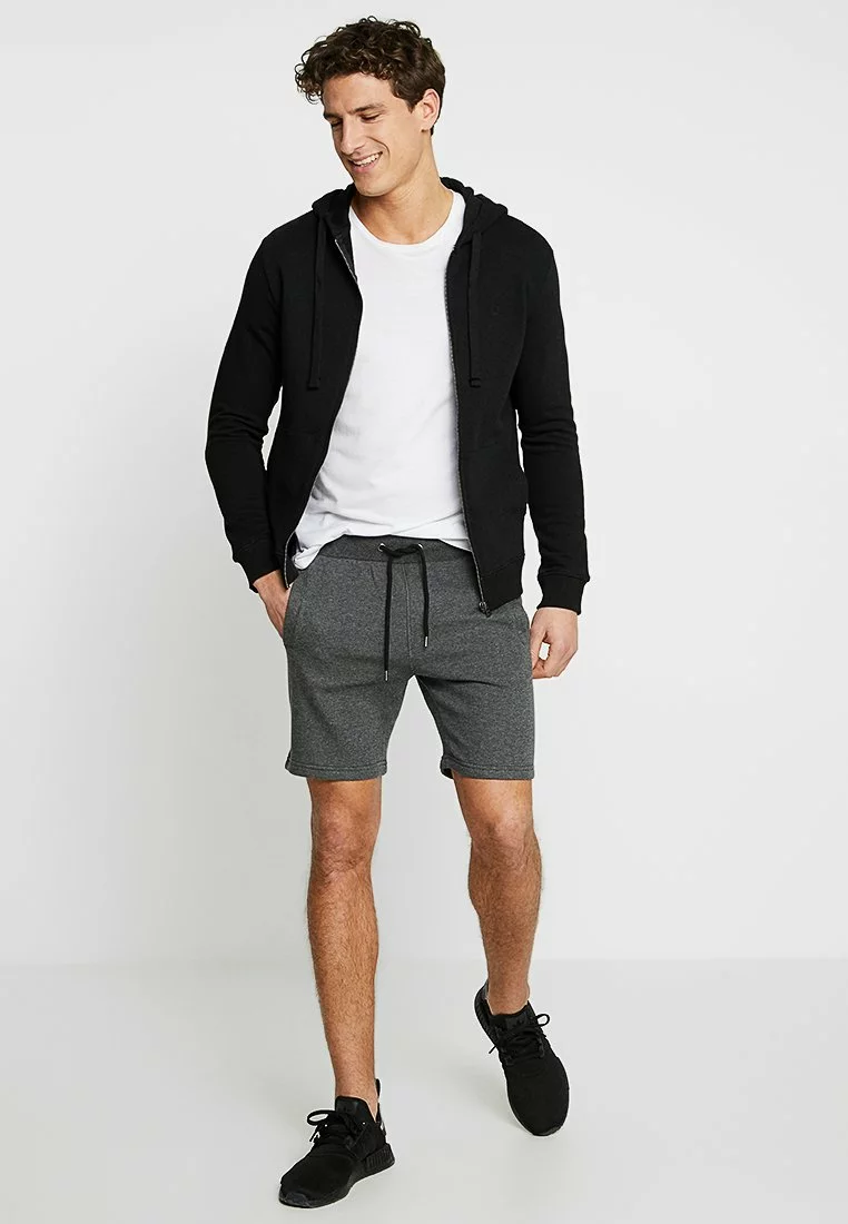 Pier One Uomo Pantaloni Sportivi - Mottled Dark Grey 4 Pier One Uomo Pantaloni Sportivi - Mottled Dark Grey - immagine 2